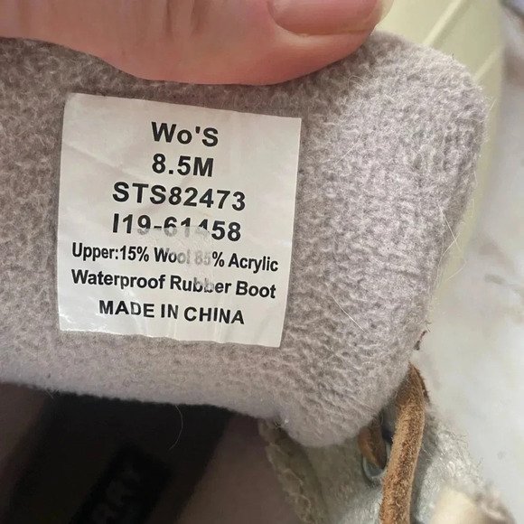 SPERRY Women’s Saltwater Wool Embossed Duck Boot waterproof sz 8.5 warm EUC - Picture 8 of 11